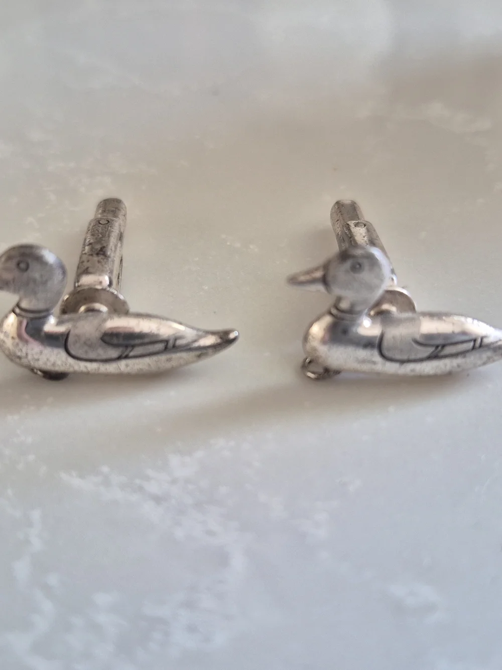 Sterling Silver Duck Cufflinks for Men - Classic Animal Motif